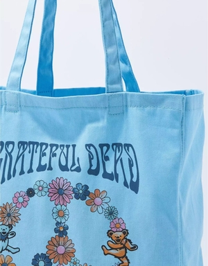 Sacs American Eagle AE Grateful Dead Peace Tote Bleu Femme | VWE-27200289